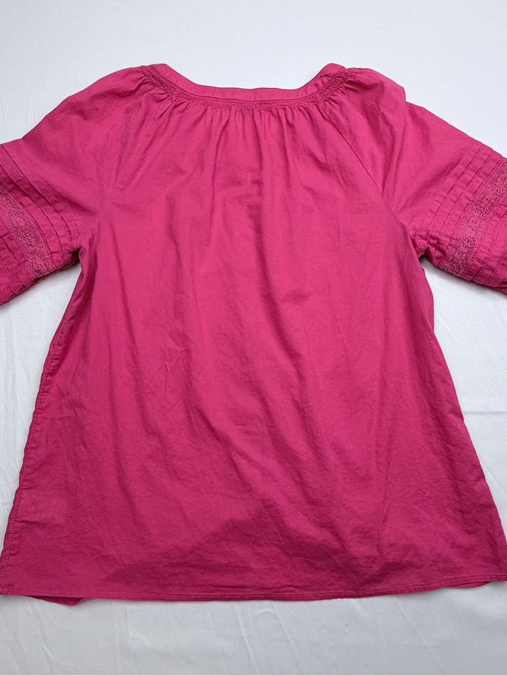 Talbots Fuchsia Button-Front Blouse - Picture 2 of 8